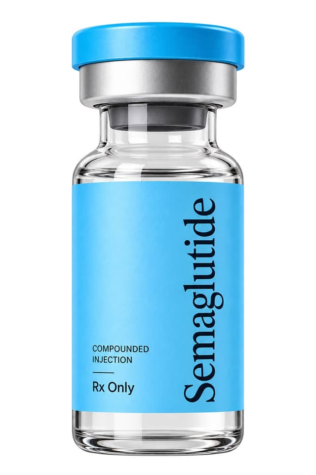 Compounded semaglutide vial